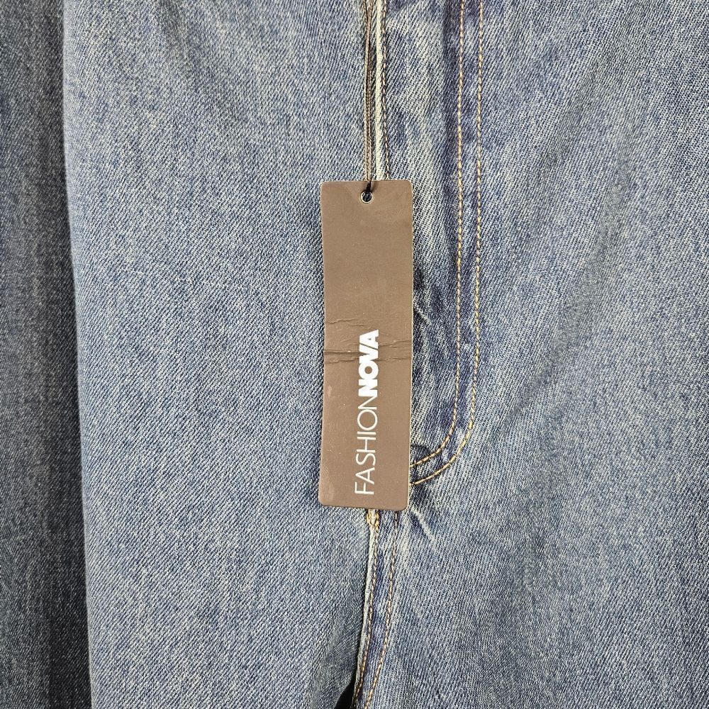 NWT Fashion Nova “Star of the Night” Baggy Jeans – Medium Wash 22 - Picture 13 of 15